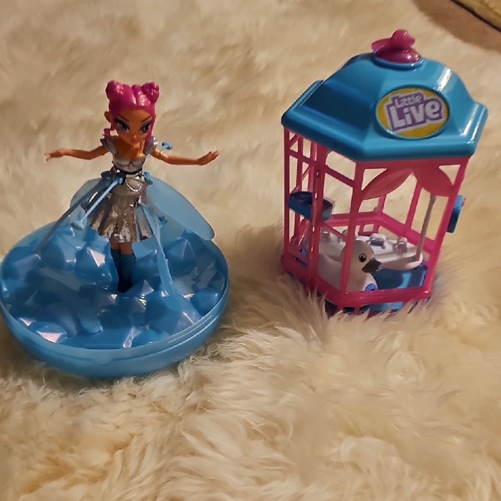Pets Blue and Pink Doll & Pet Set